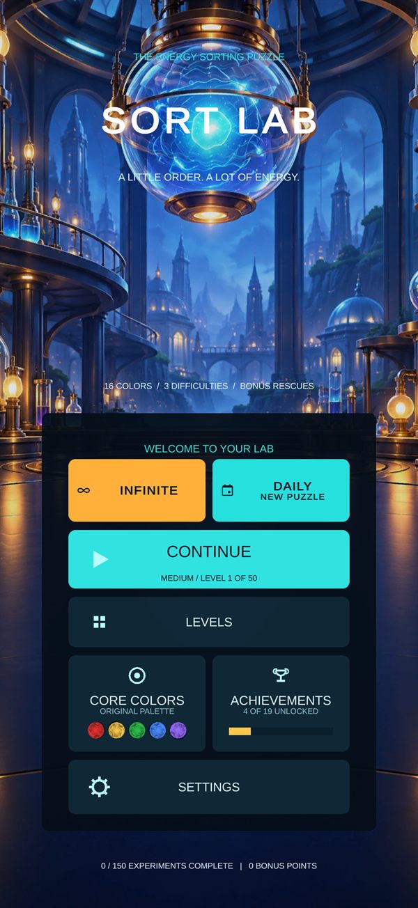 Sort Lab main menu